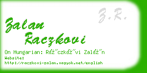 zalan raczkovi business card